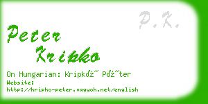 peter kripko business card